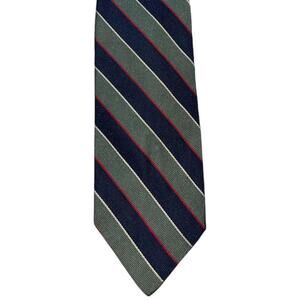 Resilio Classic Striped Pointed Career Neck Tie Blue Green Men's 54" Length